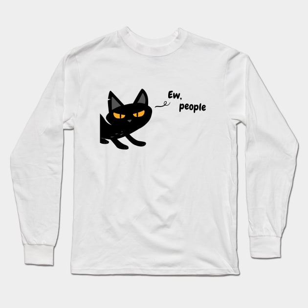 Ew People - Funny Void Cat Long Sleeve T-Shirt by applebubble